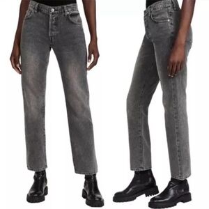 Frame Le Slouch Button Fly Straight Leg 100% Cotton Denim Jeans Women’s size 25